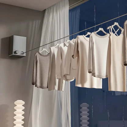 Compact Folding Wall Mount Laundry Drying Line