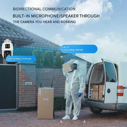 Outdoor 4K Wireless IP Security Camera with Night Vision Zoom