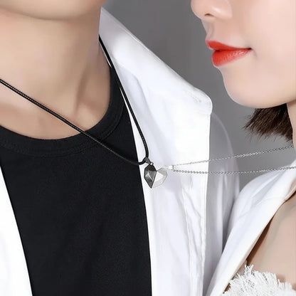 Lovely Heartbeat Lovers Magnetic Necklace Set