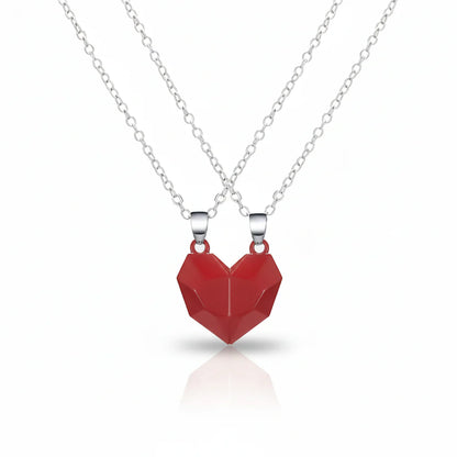 Lovely Heartbeat Lovers Magnetic Necklace Set