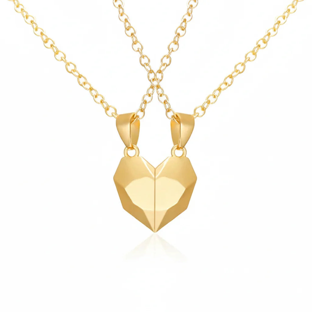 Lovely Heartbeat Lovers Magnetic Necklace Set