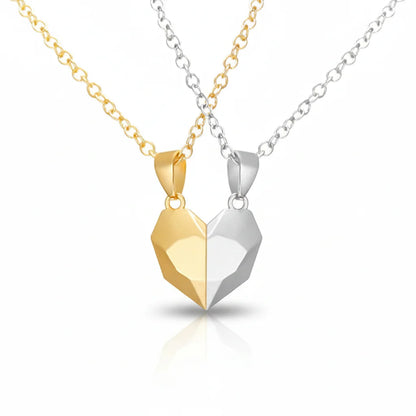 Lovely Heartbeat Lovers Magnetic Necklace Set