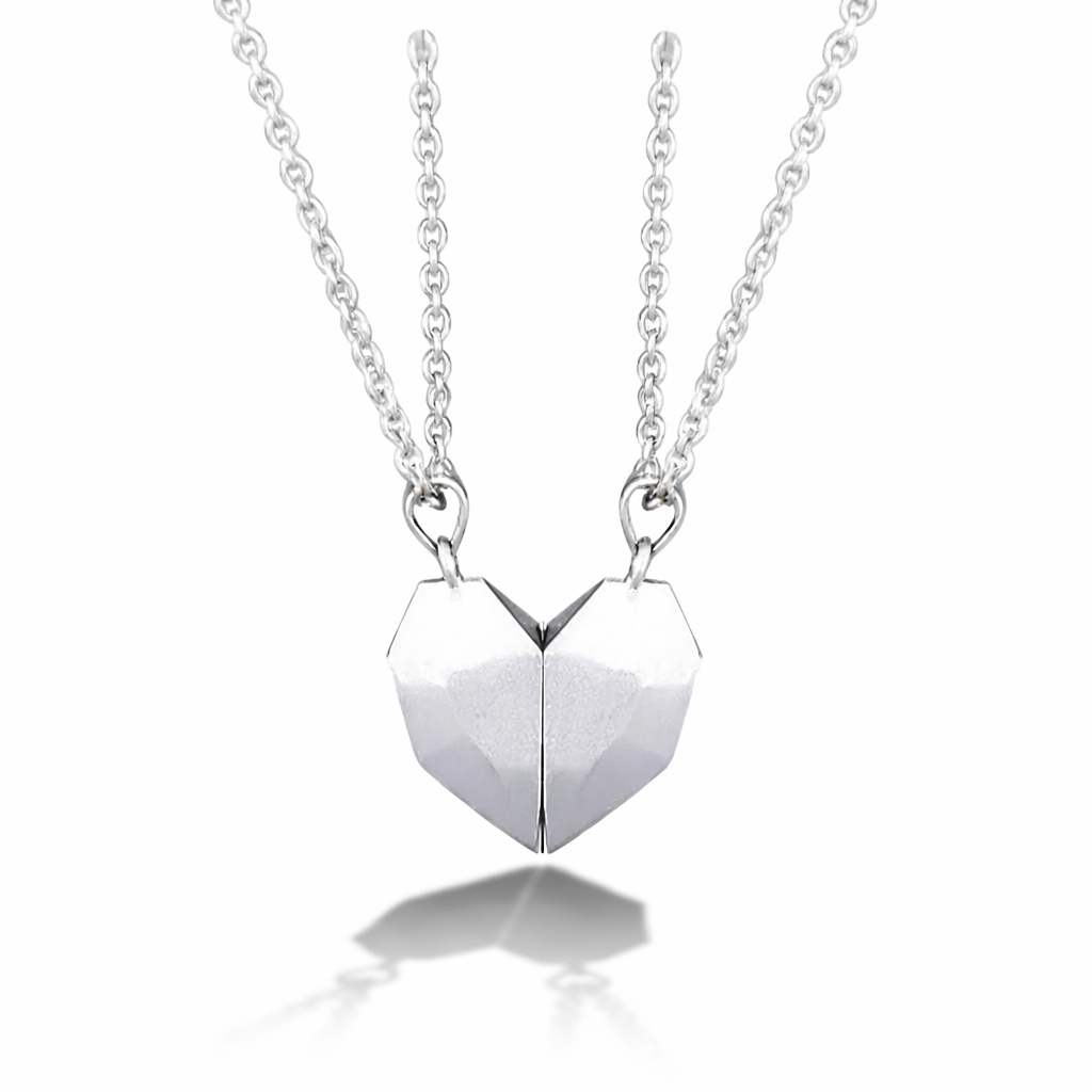 Lovely Heartbeat Lovers Magnetic Necklace Set