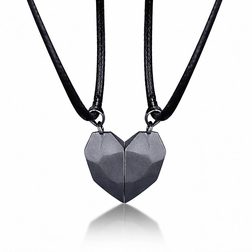 Lovely Heartbeat Lovers Magnetic Necklace Set - Lusomart