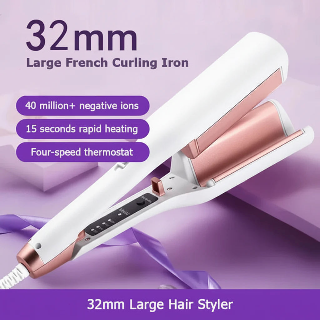 Easy Curl Ceramic Double Barrel Hair Curling Iron