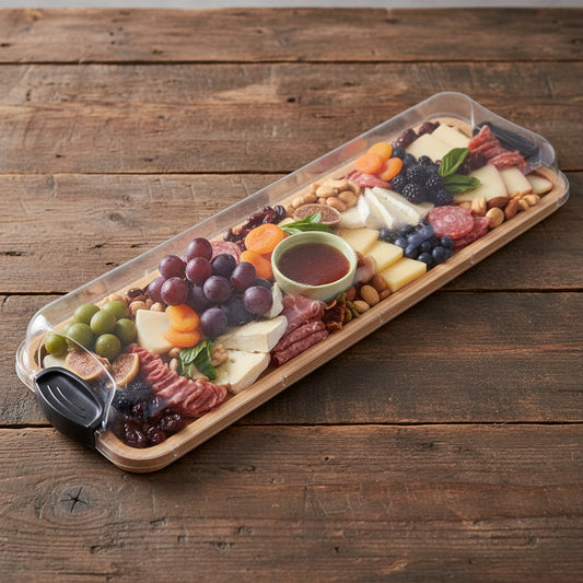 Wooden Serving Board with Lid and Handle - Lusomart