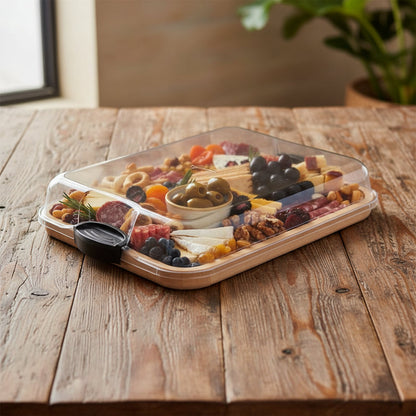 Wooden Serving Board with Lid and Handle