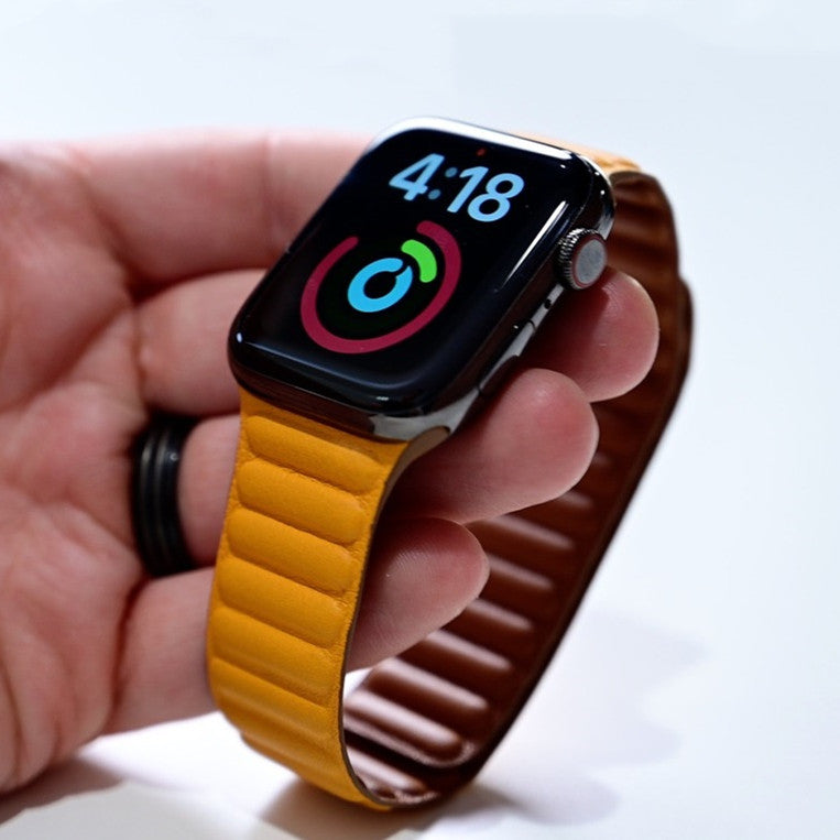 Strong Magnetic Genuine Leather Watch Strap