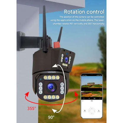 Outdoor 4K Wireless IP Security Camera with Night Vision Zoom