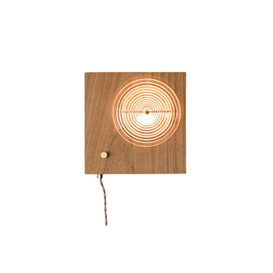Rustic Wooden Camera Wall Light with Soft Glow - Lusomart