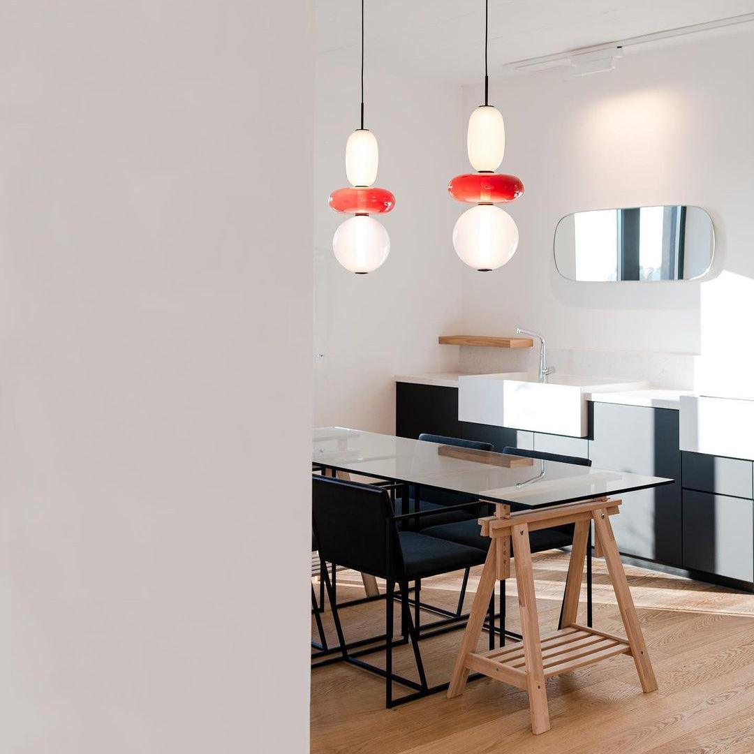 Multicolour Layered Glass Drop Light