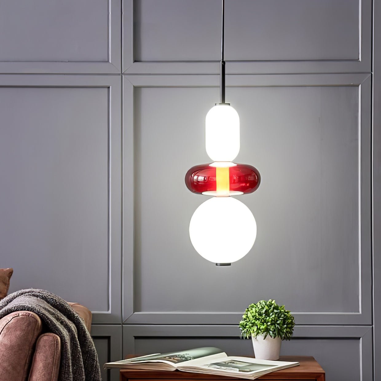 Multicolour Layered Glass Drop Light