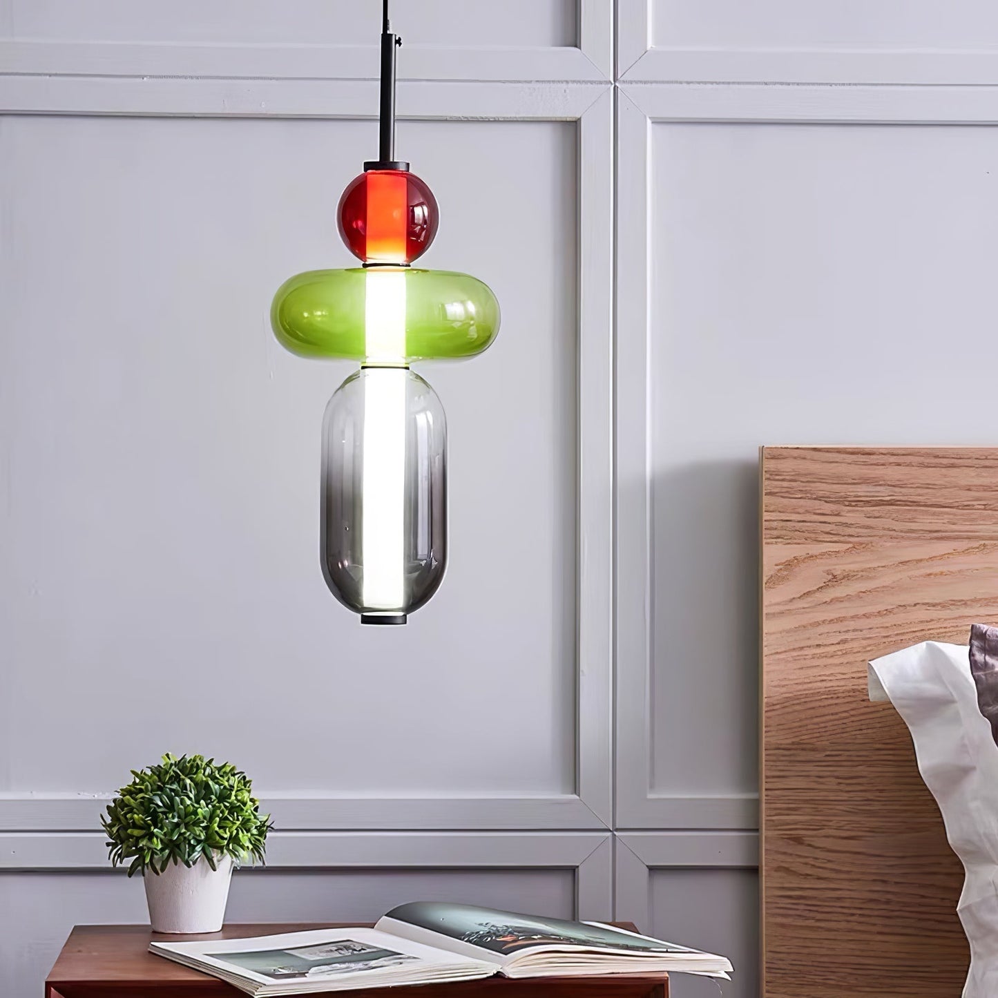 Multicolour Layered Glass Drop Light