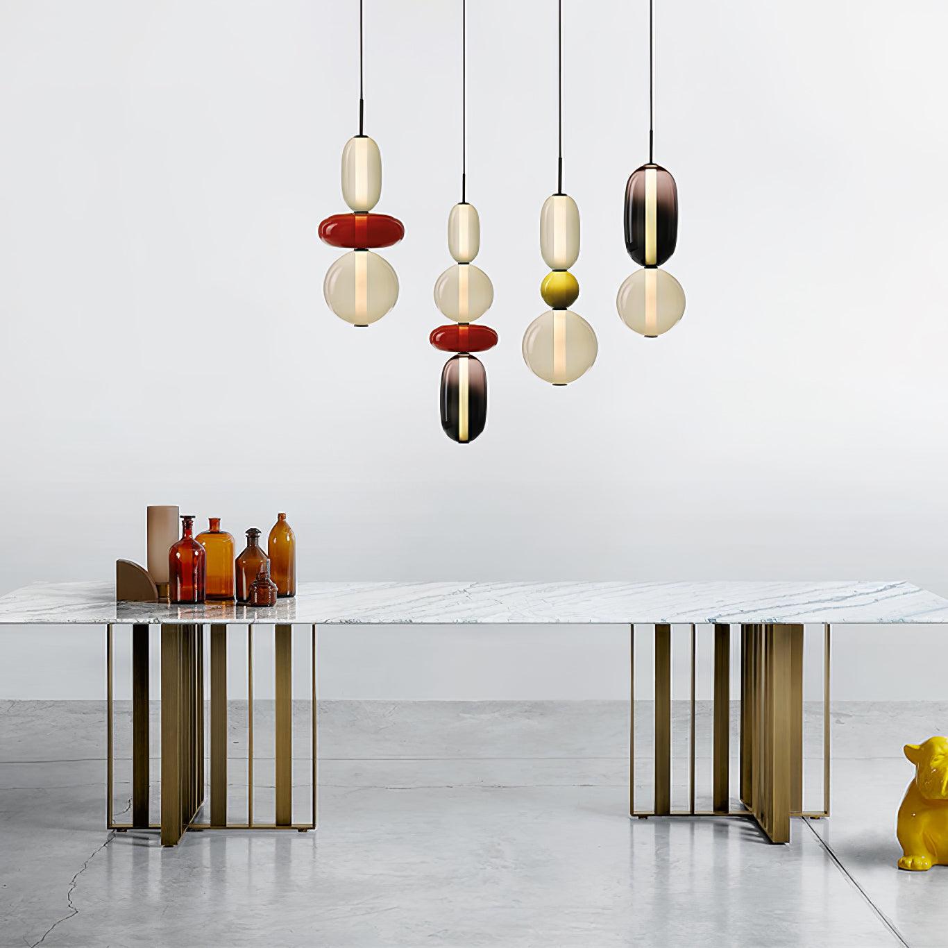 Multicolour Layered Glass Drop Light