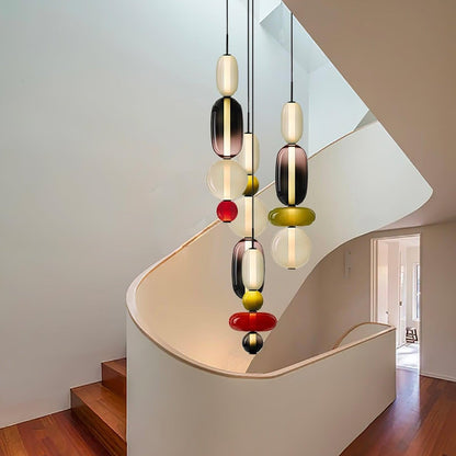 Multicolour Layered Glass Drop Light
