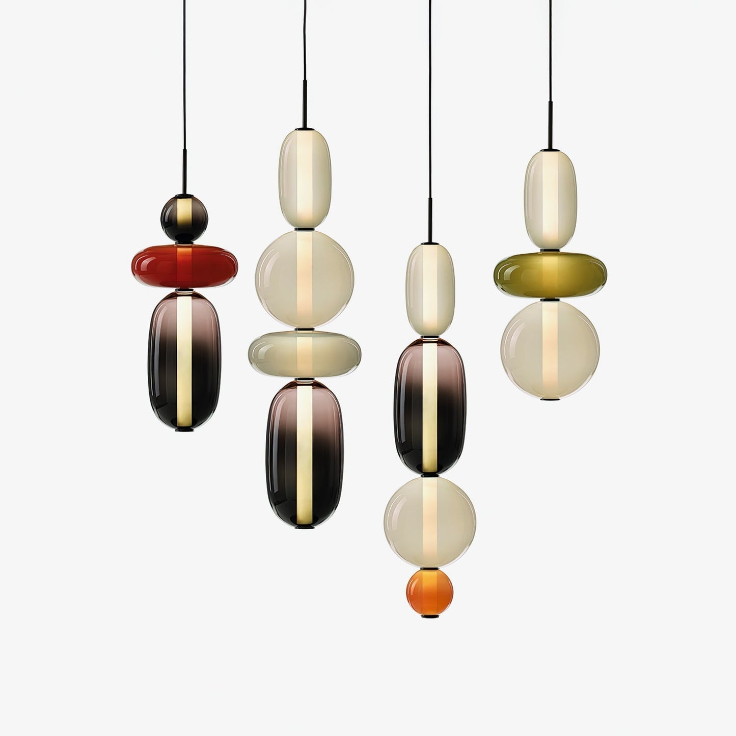 Vibrant Stone Drop Pendant Light - Lusomart