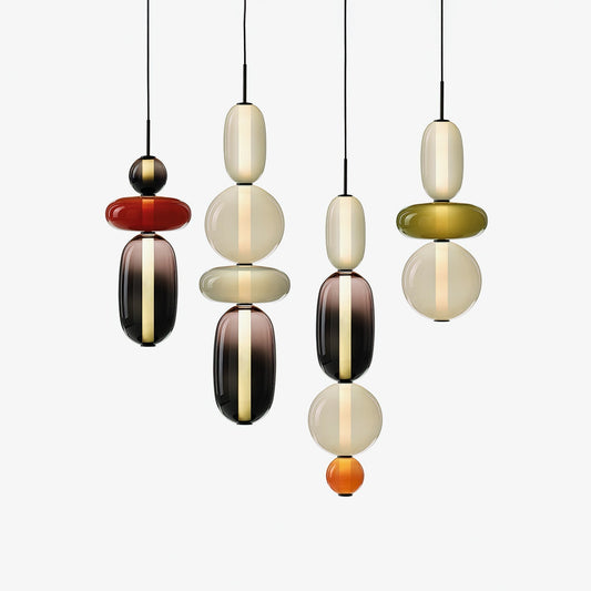 Vibrant Stone Drop Pendant Light - Lusomart