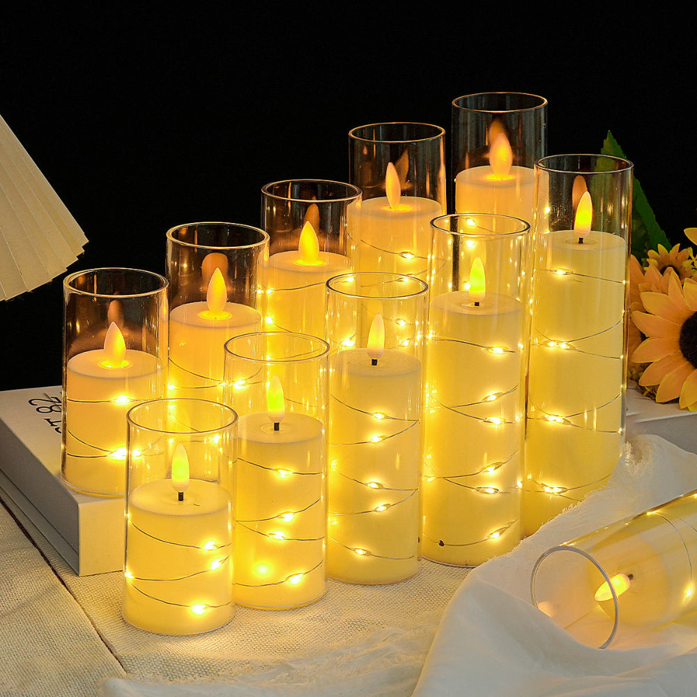 CandleEase | Flameless LED Candle Set with Remote Control for Warm Ambient Lighting 6