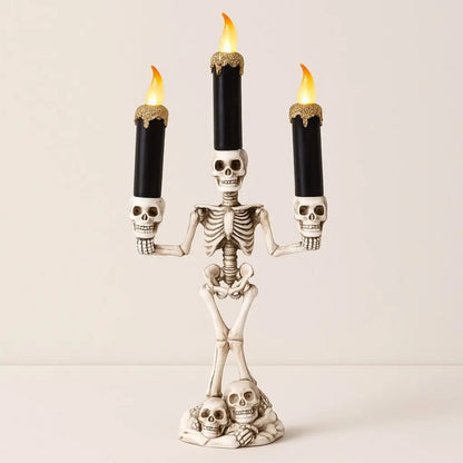 Spooky Skull Ceramic Candle Holder - Lusomart