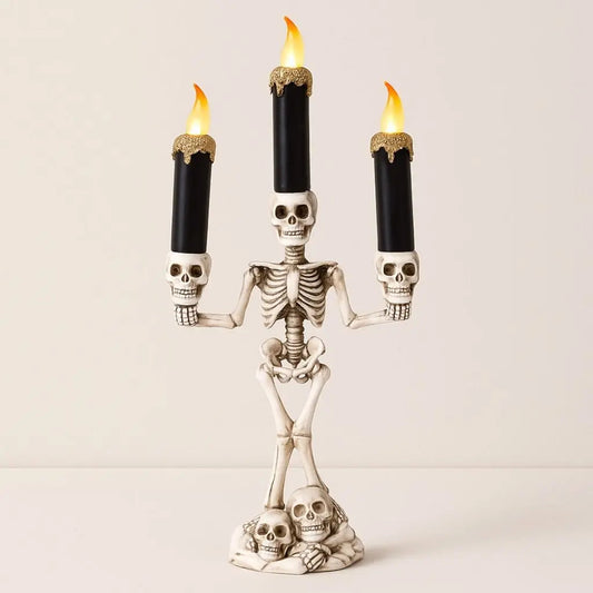 Spooky Skull Ceramic Candle Holder - Lusomart