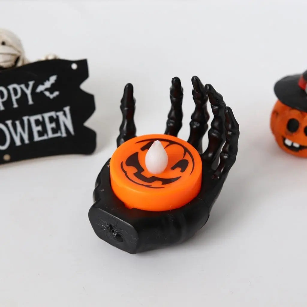 Spooky Skull Grip Candle Holder - Lusomart