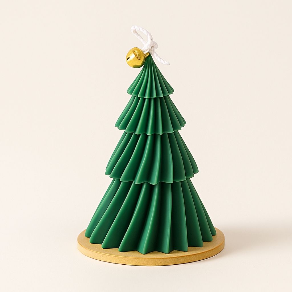 Festive Spiral Holiday Candle - Lusomart