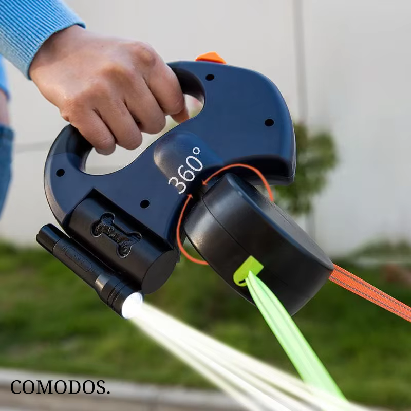 CanineHarmony | Durable Dual Dog Leash with Ergonomic Grip and LED Light 3
