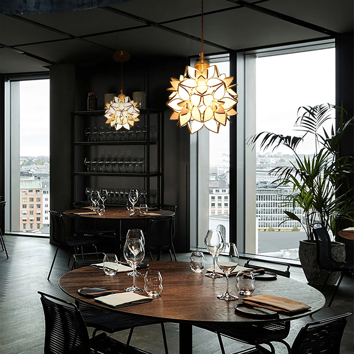Elegant Shell Pendant Light Fixture - Lusomart