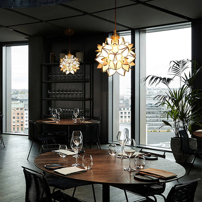 Elegant Shell Pendant Light Fixture - Lusomart