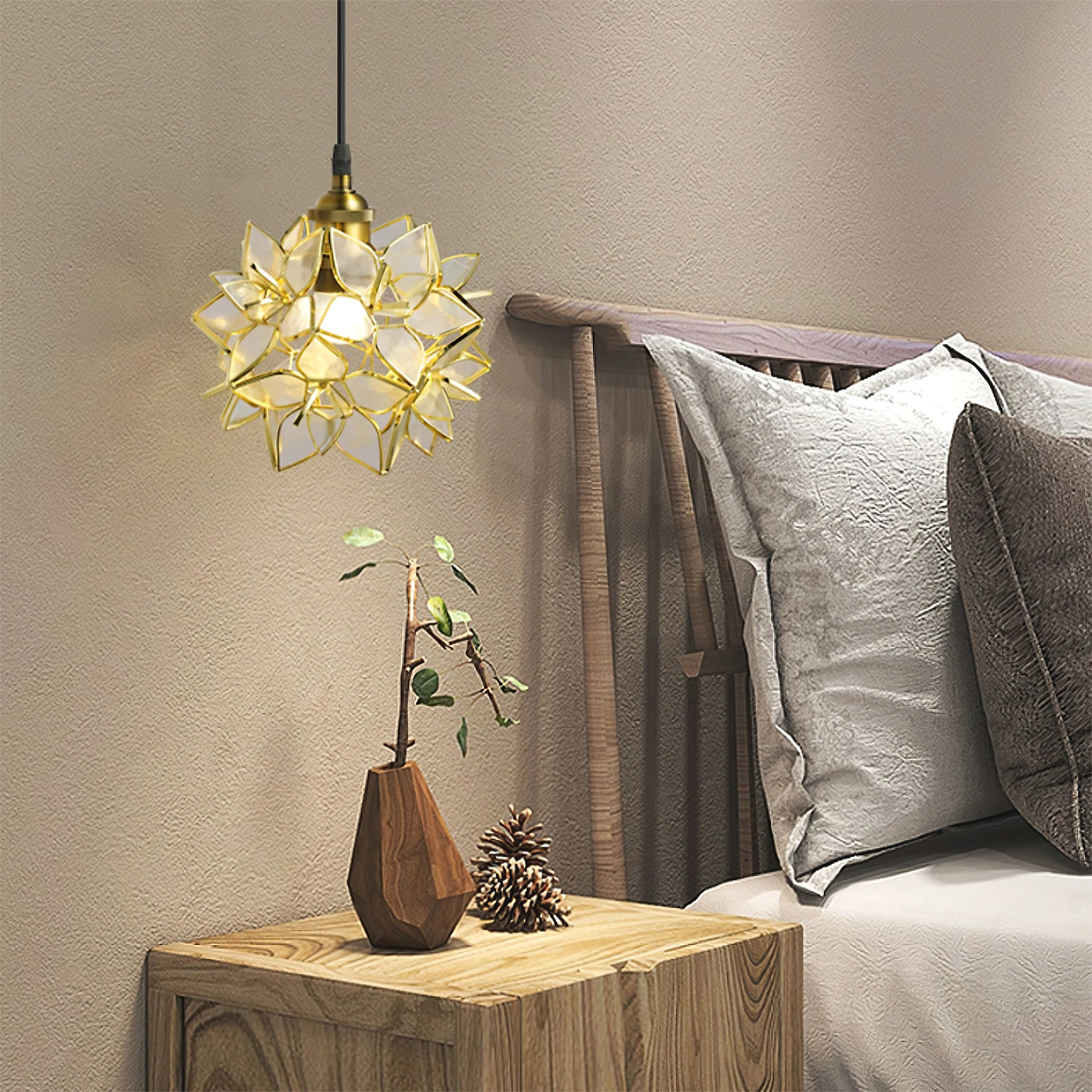 Elegant Shell Pendant Light Fixture