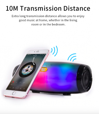 Wireless Bluetooth Speaker with Colorful Flashing Lights