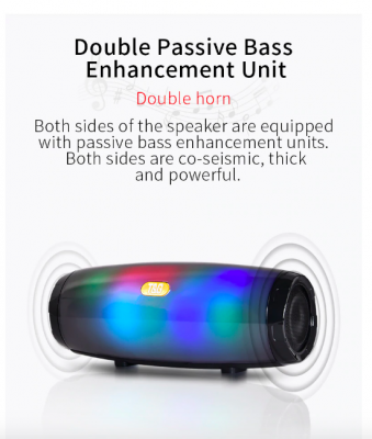 Wireless Bluetooth Speaker with Colorful Flashing Lights