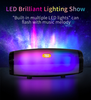 Wireless Bluetooth Speaker with Colorful Flashing Lights