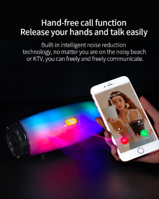 Wireless Bluetooth Speaker with Colorful Flashing Lights