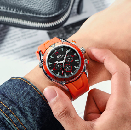 Stylish Automatic Men's Leather Strap Watch - Lusomart