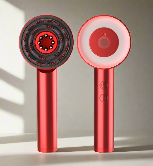 Rejuvenating Scalp Massager With LED Light And Variable Speeds