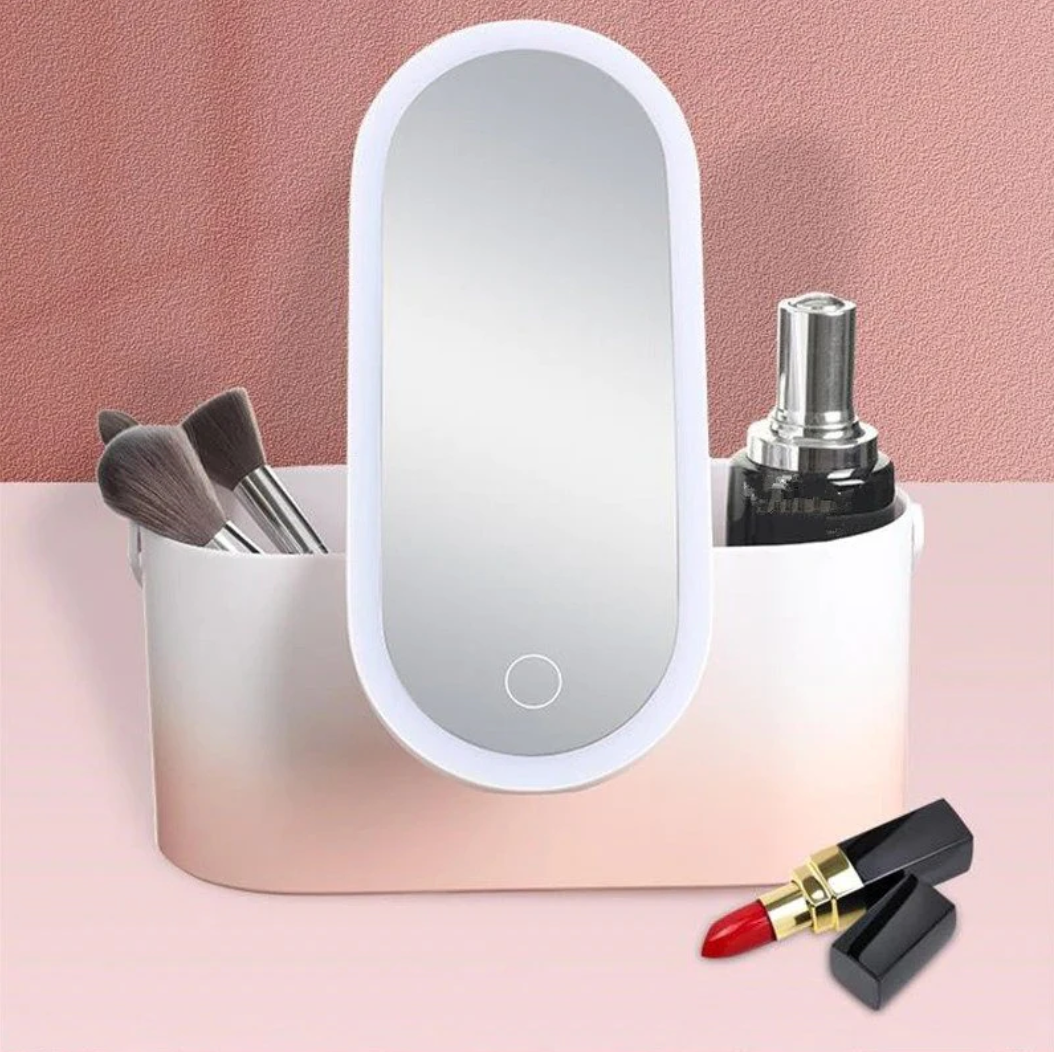Portable Travel Makeup Case with LED Light - Lusomart