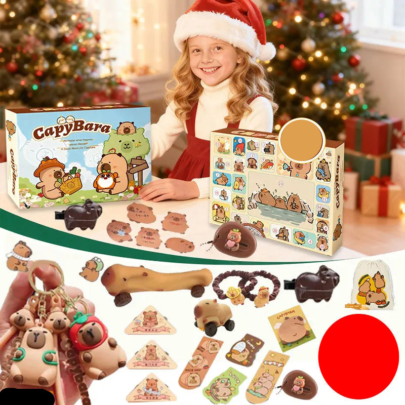 Fun Kids Daily Countdown Calendar with Capybara Surprises - Lusomart