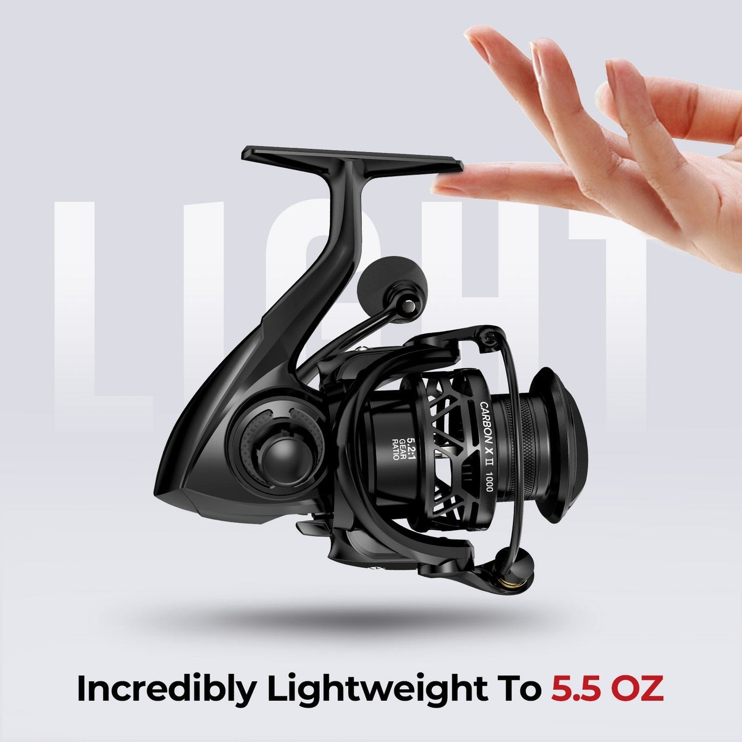Lightweight Carbon Fiber Spinning Fishing Reel
