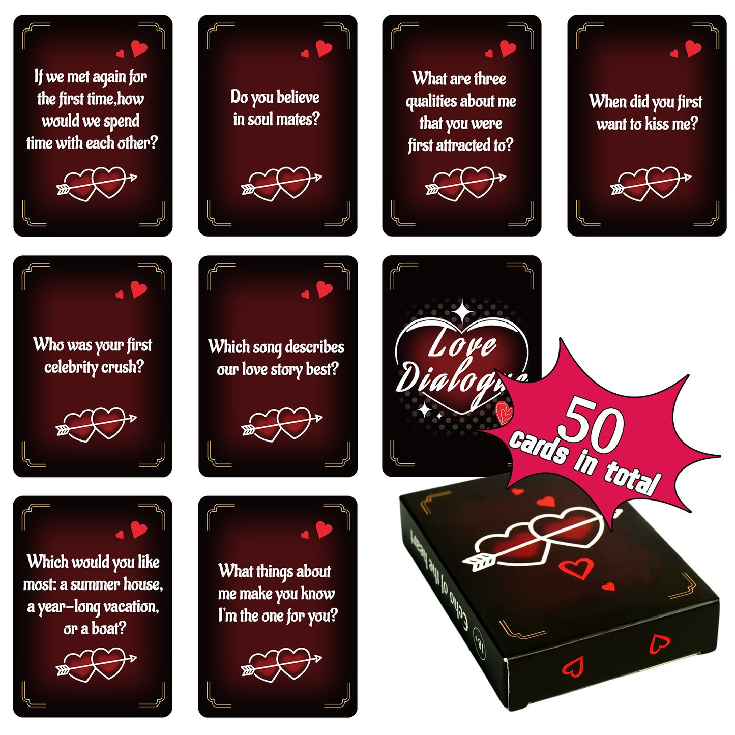 Fun Love Conversation Cards for Couples