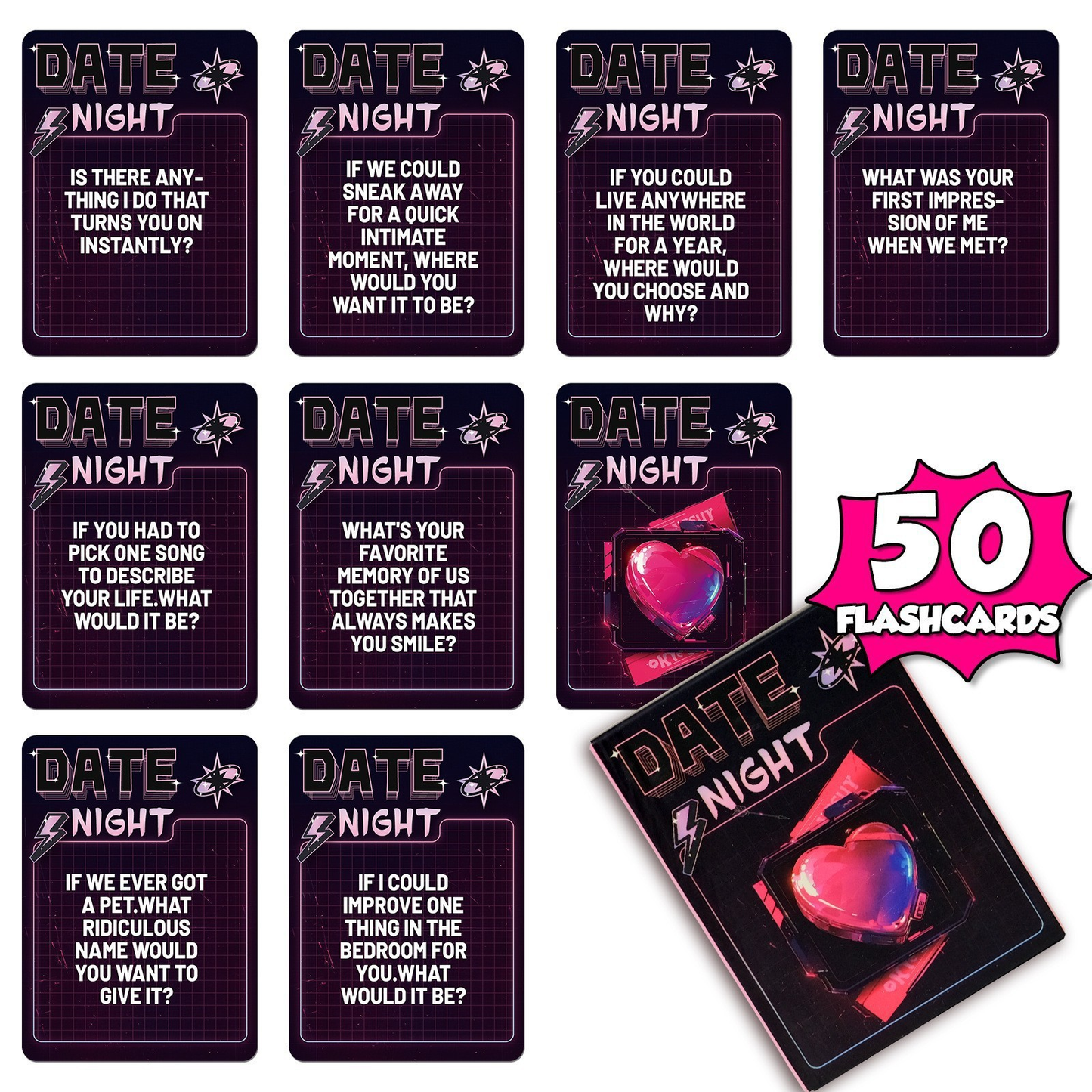Fun Love Conversation Cards for Couples