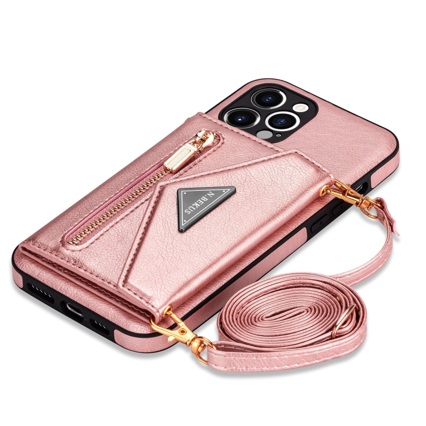 Slim Protective iPhone 13 Case with Card Slot Wallet - Lusomart