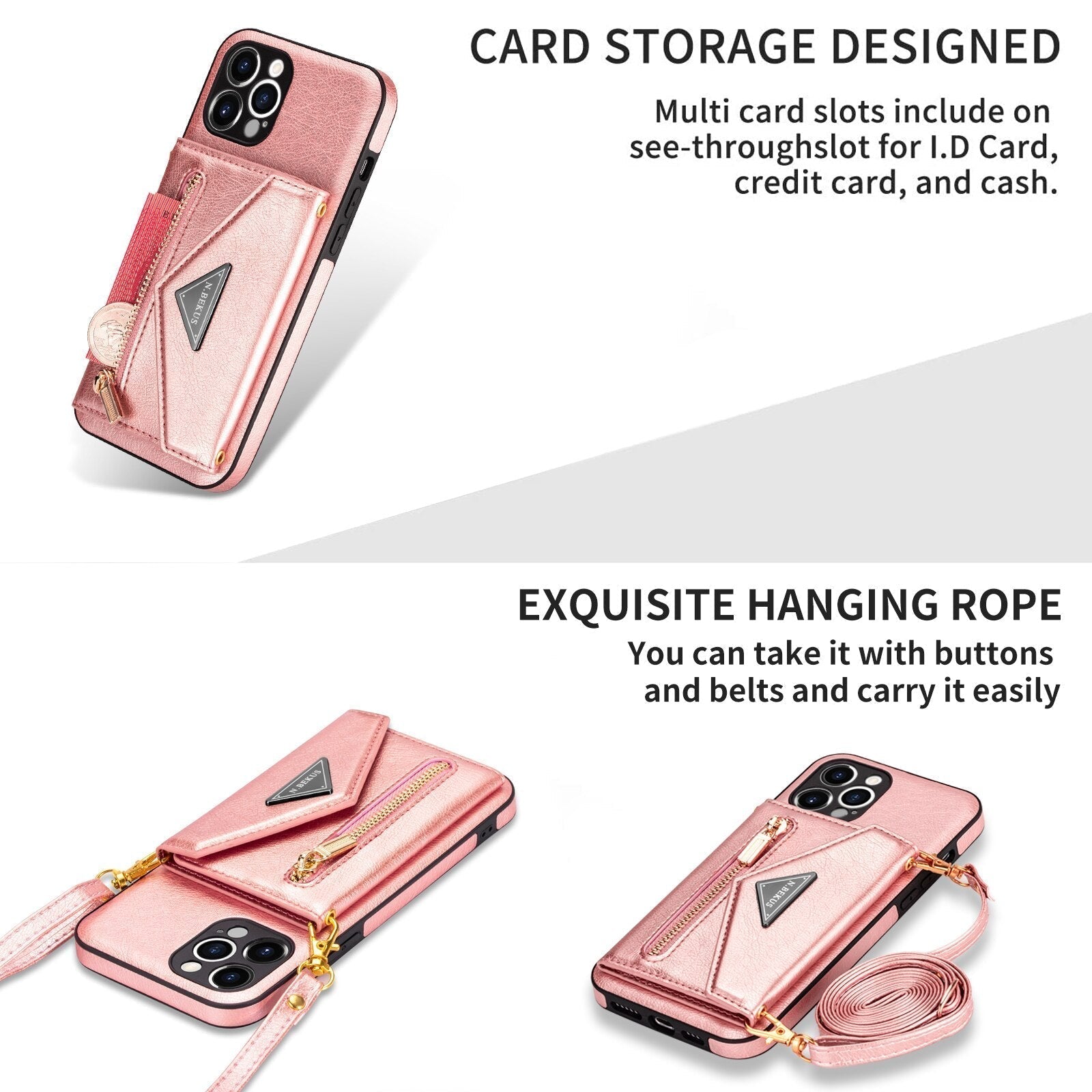 CardinalStone | Stylish Durable iPhone 13 Case With Card Holder Wallet 3