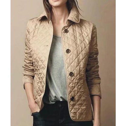 Casual Quilted Women’s Coat – Lightweight Button-Up Outerwear for Transitional Seasons 2