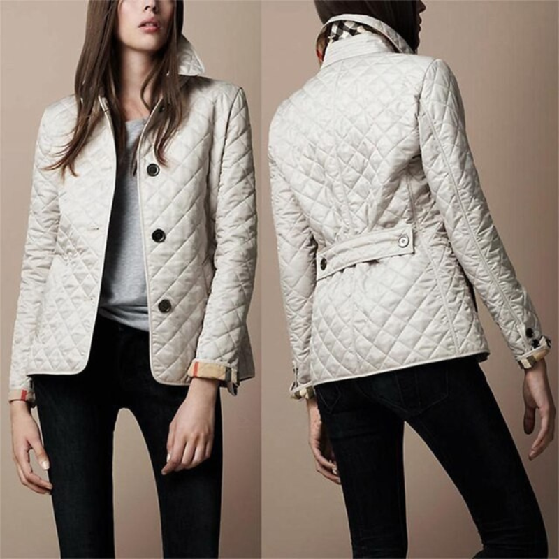 Casual Quilted Women’s Coat – Lightweight Button-Up Outerwear for Transitional Seasons 4