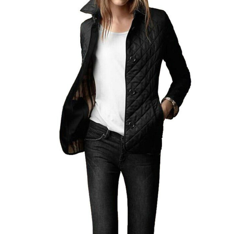 Casual Quilted Women’s Coat – Lightweight Button-Up Outerwear for Transitional Seasons 6