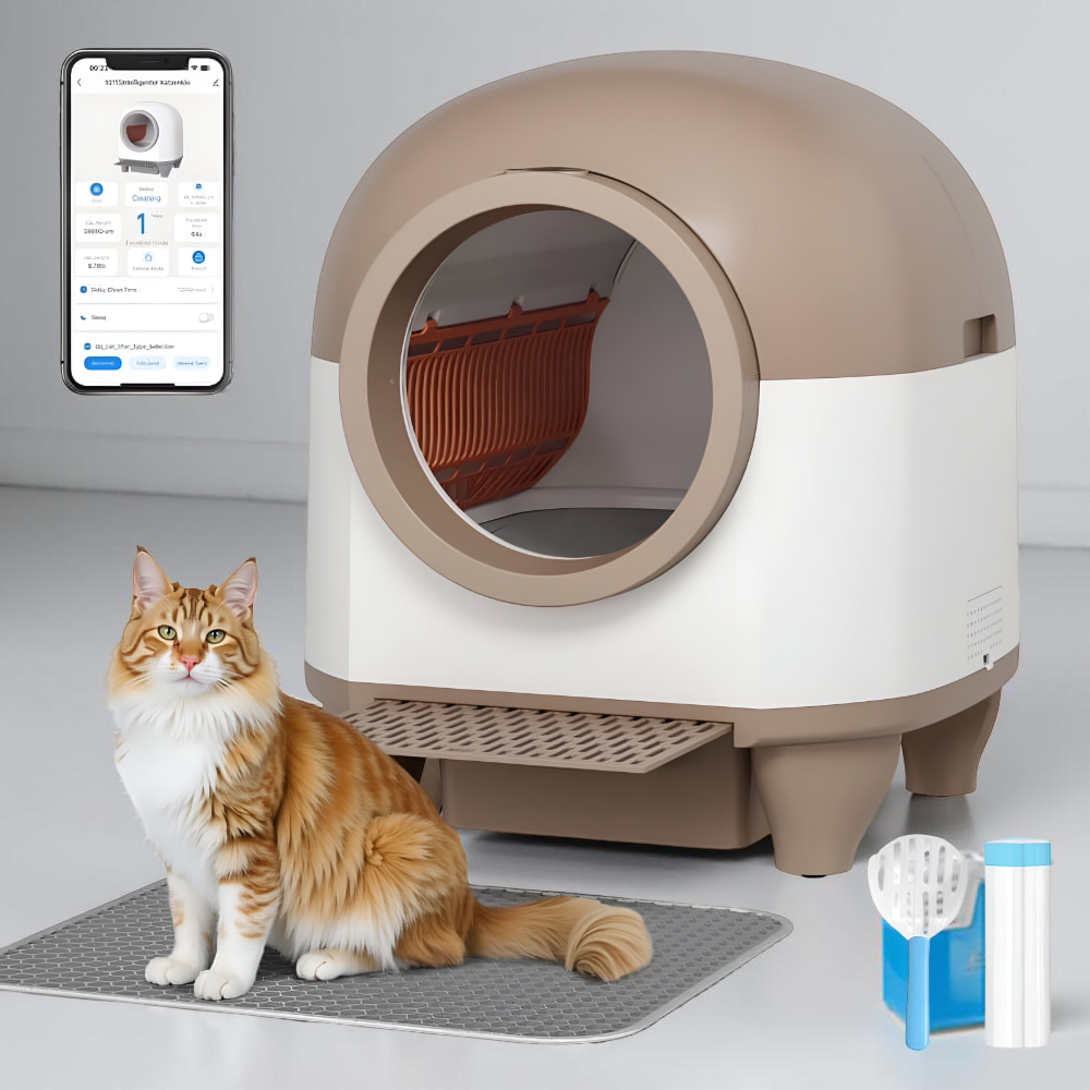 Smart Automatic Cat Litter Box with WiFi Control - Lusomart