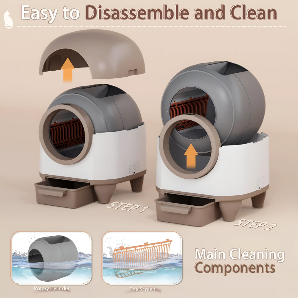 Smart Automatic Cat Litter Box with WiFi Control