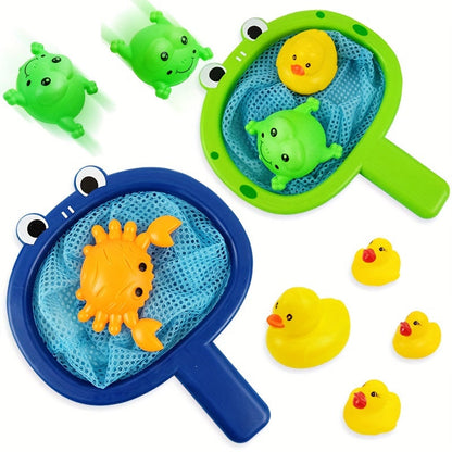 CatchiTots | Bathtub Fishing Toy Set with Net for Toddlers & Kids 7
