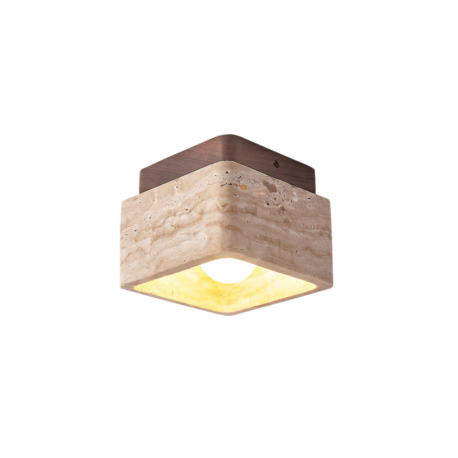 CaveStone | Elegant Rustic Natural Stone Ceiling Light Fixture 1